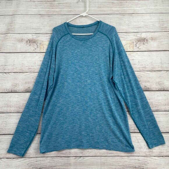 Lululemon Time to Get Dirty Metal Vent Long Sleeve Shirt Men's‎ Size XL Blue - Picture 1 of 7